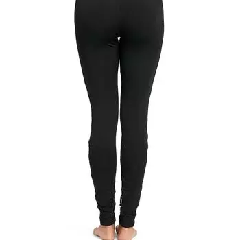 FASHION Women Elastic High Waist Leggings, Black Solid Color Hollow Out Lace Hem Trousers, S/ M/ L/ XL/ XXL XXL чёрный