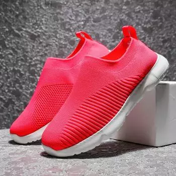 Fashion Women Flat Shoes 2024 Fashionable Hiking Comfortable Sports Soft Sole Mesh Casual Designer Sneakers for Women Zapatos De Mujer 36 розовый