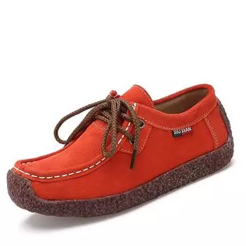 Fashion Women Flats Comfortable Summer Loafers Women Shoes Breathable leather Sneakers Fashion Black Soft Casual Shoes Female 2024 8 оранжевый