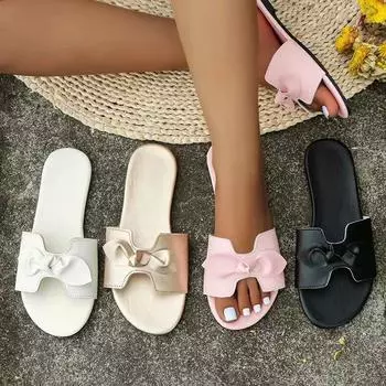 Fashion Women Flats Hollow Slippers Luxury Casual Sandals 2024 Summer New Outdoor Walking Flip Flops Classic Cozy Female Beach Slides 36 белый