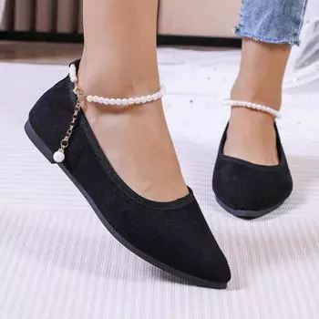 Модные женские туфли на плоской подошве весна-осень трикотажные дышащие мокасины обувь для женщин модные остроносые дышащие кроссовки женские Zapatos De Mujer 36 чёрный