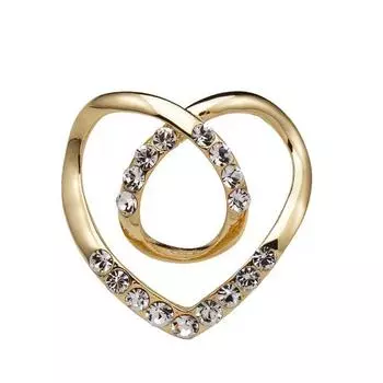 Fashion Women Gift Fashion Jewelry Three-ring Crystal Shawl Clip Scarf Ring Brooch Scarf Buckle S