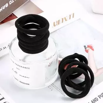 Fashion Women Girl Rubber Elastic Seamless Hair Ties Hair Band Hair Accessories Hair Rope чёрный