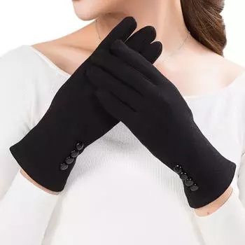 Fashion Women Gloves Autumn Winter Simple Furry Warm Mitts Full Finger Mittens Women Outdoor Sport Female Touch Screen Gloves красный