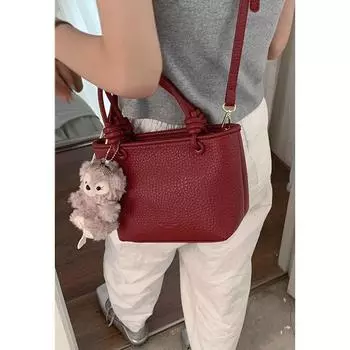 Fashion Women Handheld Bag Advanced Red Wedding Bag Retro Leisure Bucket Bag Korean Style Shoulder Bags Versatile Crossbody Bags