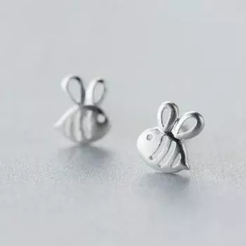 Fashion Women Jewelry Fashion Cute Tiny 7mmX8mm Hollow Bees Stud Earrings For Women Daughter Girls EH621