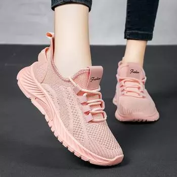 fashion Women Lace Up Shoes Sporty Outdoor weaving Sneakers Comfort Lightweight Non Slip Athletic Shoes for Gym Work Casual 36 бежевый