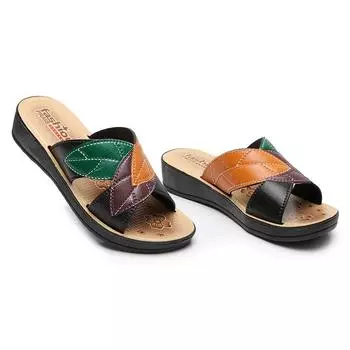 fashion Women Loafers Patches Stitching Flat slippers Woman Summer Flats Soft Candy Colors Genuine Leather Moccasins Loafers 36