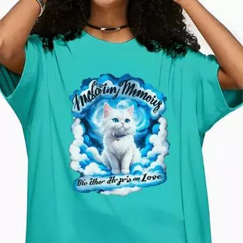 Модная женская футболка с принтом «Волшебный кот», забавная повседневная футболка с круглым вырезом и короткими рукавами, летняя женская футболка XS зелёный