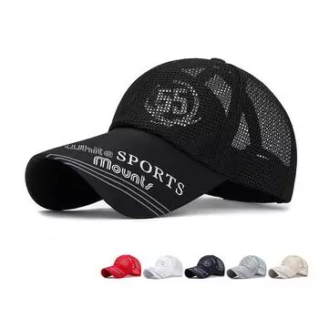Модная женская и мужская регулируемая сетчатая кепка с буквенным принтом, бейсбольная кепка, кепка с оттенком One Size серый