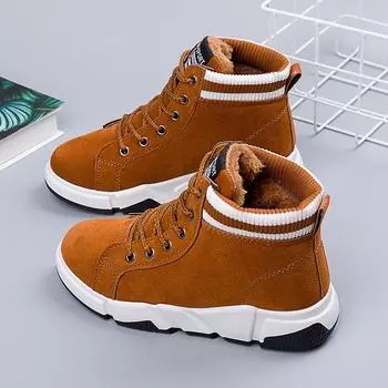 Модные женские зимние сапоги из бархата и толстого зимнего материала 2024 года, хлопковые туфли на платформе, женские кроссовки на плоской подошве, высокие повседневные короткие ботильоны 35 хаки