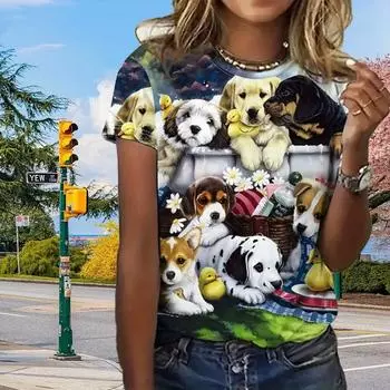 Модная женская фиолетовая футболка с принтом колец, забавная повседневная футболка с круглым вырезом и короткими рукавами, летняя женская футболка XS розовый