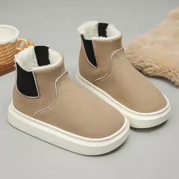 Fashion Women s Ankle Boots Winter Women s Boots High-top Snow Boots Thickened Plush Warm Short Plush Casual Comfortable Cotton Shoes 36 хаки