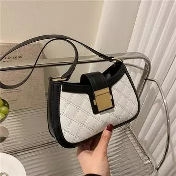 Fashion women s bag single shoulder armpit bag 2024 spring new fashion messenger bag splicing color foreign style single shoulder armpit bag зелёный