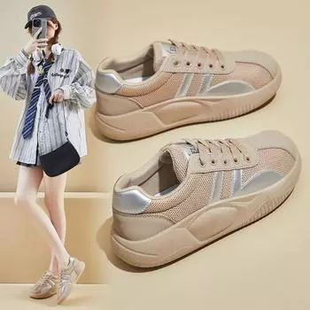 Fashion Women s Breathable Flats Casual Fashion All Comfortable Lace-up Vulcanized Sneakers Retro Vulcanized Women Lightweight 35 чёрный