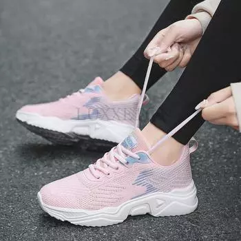 Fashion Women s Breathable Mesh Casual Sneaker Leisure Women s Lace Up Travel Soft Sole Comfortable Shoes Outdoor Mesh Shoes Runing 36 белый