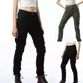 Модные женские повседневные брюки для велоспорта с высокой талией, однотонные брюки S чёрный