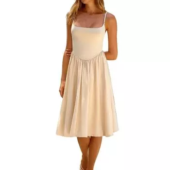 Fashion Women s Casual Loose Vest Dress XXL розовый