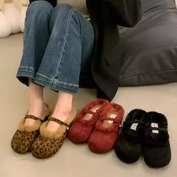 Fashion Women s Cotton Slippers Round Toe Flat Shoes New Shallow Mouth Slip-on Women s Casual Mary Jane Shoes Soft Skirt Ballet 35 бежевый