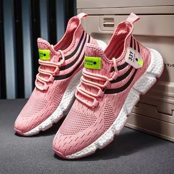 Fashion Women s fitness new breathable casual sports shoes low-top lace-up non-slip walking shoes spring and summer extra size43 36