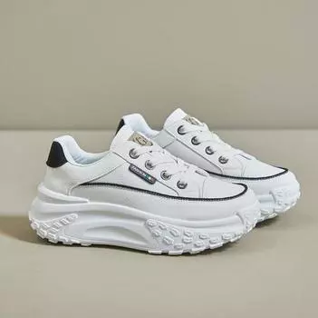 Fashion Women s flat shoes casual vulcanized lace up breathable women s walking sports shoes Sapatos women 35 белый