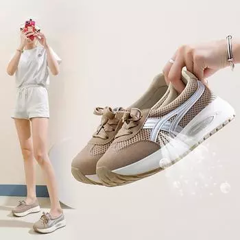 Fashion Women s Flat Shoes Fashion Round Toe Wedge Sneakers 2024 Autumn New Casual Shallow Slip-On Women s Vulcanized Shoes Zapatillas 35 белый