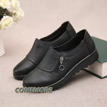 Fashion Women s Flat Shoes Female Moccasin Slip-on Lightweight Woman Casual Classics Solid Color Spring Autumn Luxury Designer 35 чёрный