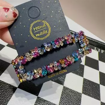 Fashion Women s Luxury Rhinestone Hair Clip Czech Diamond Water Drop Heart Shape Ponytail Hair Accessories Barrettes