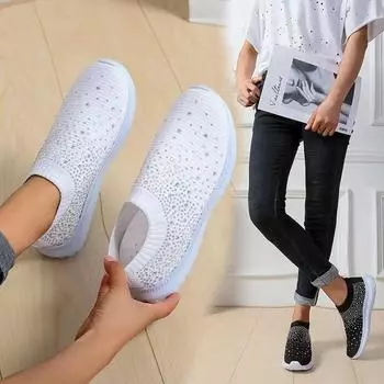 Fashion Women s mesh walking shoes, jazz Latin dance socks, sports shoes, tennis shoes, women s knitted running shoes 35 красный