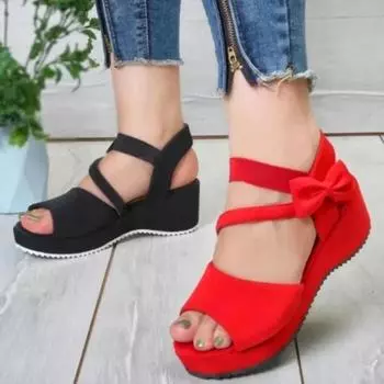 Fashion Women s mid-heel sandals, stylish solid lace-up shoes, open toe shoes, beach shoes, new for summer platform sandals 36
