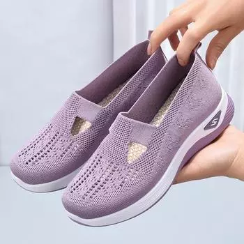 fashion Women s new summer mesh shoes, breathable sports shoes, woven flat bottomed casual walking shoes for women 2024 36