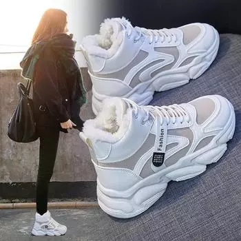 Fashion Women s Non Slip Boots Thick Snow Boots Fashionable and Comfortable Ankle Platform Comfortable and Waterproof Short Boots 35 чёрный