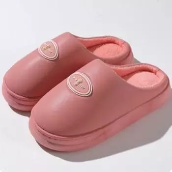 Fashion Women s Plush House Slippers Winter Warm Fuzzy Slipper Couples Indoor Closed Toe Shoes Non Slip Soft Bedroom Platform Slides 35