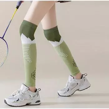 Модные женские профессиональные спортивные носки, длинные защитные гетры для бега, формирующие гольфы оранжевый