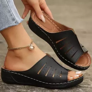модные женские босоножки с открытым носком на каблуках босоножки лето 2024 обувь для женщин тапочки летняя обувь женские босоножки на каблуке zapatos mujer 36 чёрный