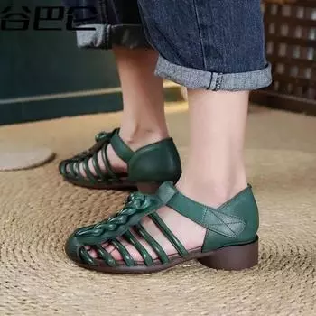 Fashion Women s Sandals with Round Heels and Modern Women s Shoes on Sale. 2024 Summer Brand Design Solid Color Classic Women s Shoes 35 белый