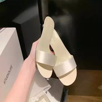 fashion Women s Shoes 2024 High Quality Basic Women s Slippers Fashion Peep Toe Daily Slippers Women New Shallow Solid Heels Women 35
