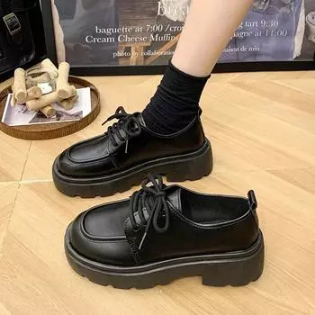 fashion Women s Shoes 2024 Hot Sale Lace Up Women s Pumps Autumn Round Toe Solid Mary Jane Mid Heel Water Proof Dress Sweet Daily Pumps 35