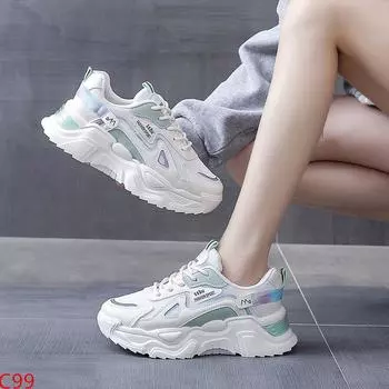 fashion Women‘s Shoes 2024 New Fashion Breathable Mesh All-match Casual Shoes Lace Up Female Platform Shoes Sneakers Woman Zapatos Mujer 35 чёрный