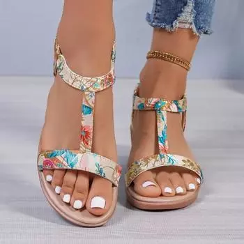 Fashion Women s Shoes 2024 Plus Size Basic Women s Sandals Fashion Daily Sandals Women Print Elastic Band Wedge Casual Female Shoes 35 чёрный