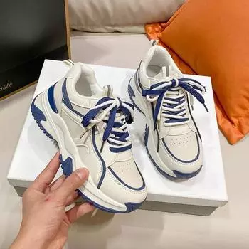 Fashion Women s Shoes Autumn and Winter Lace-up Casual Shoes High Heels Sneakers Plush Versatile Vulcanize Shoes Tenis Feminino 2024 35 чёрный