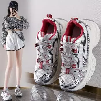 Модная женская обувь, спортивная обувь на весну и осень, модные брендовые кроссовки для отдыха, спорта, бега, тренировок, дышащая мягкая подошва на платформе 35