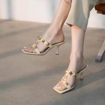 Fashion Women s Slippers And Ladies Sandals Heeled Outside Shoes Wedding Slides Sexy Cheap Premium Easy Wears H Sandal New Style 34