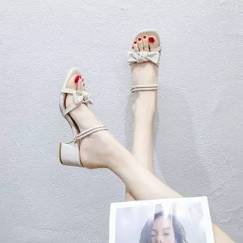 Fashion Women s Slippers and Ladies Sandals Summer 2024 Open Toe Slides Shoes with Heel Bow Designer Pvc Trend Natural Skin on Offer 34