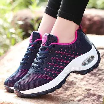 Fashion Women s Sneaker 2024 New Fashion Breath Trainers Comfort Sneakers Mesh Fabric Lace Up Women s Tennis Shoes Women Zapatos Mujer 35 белый