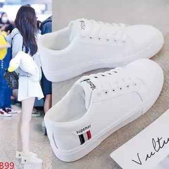 fashion Women s Sneakers Spring Leather Light White Female Platform Vulcanized Shoes Autumn Casual Breathable Sports PU Flats Size 35-40 35