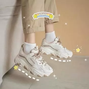 fashion Women s Sneakers Women Casual Tennis Shoes Thick Bottom Breathable Wild White Shoe Fashion Student Vulcanized Shoe Zapatos Mujer 35 белый