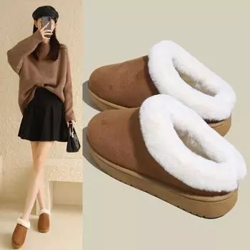 fashion Women s Snow Boots 2024 Winter Fashion New Style Short-tube Comfortable and Warm Cotton Boots Trend 36 верблюд