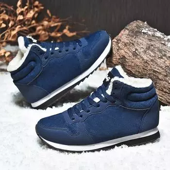 fashion Women s Snow Boots Flat Bottomed Anti-skid Couple s Short Boots Winter Warm Keeping Outdoor Leisure Hiking Ankle Boots 36 коричневый