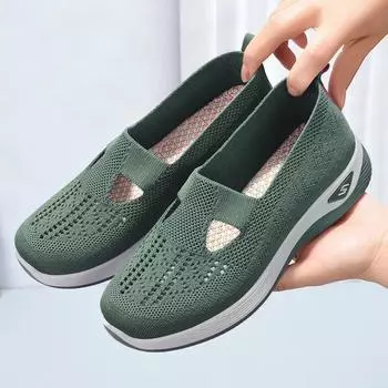 fashion Women s Spring and Autumn New Casual Women s Shoes Fashion Soft Sole Breathable Summer Mom s Shoes Solid Color Durable 36 фиолетовый